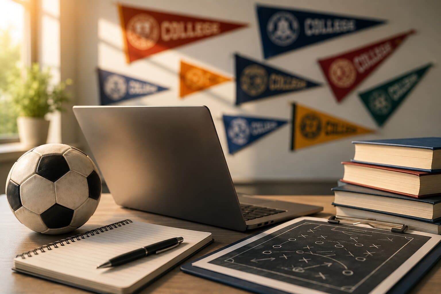 Weighing non-D1 college options at a laptop